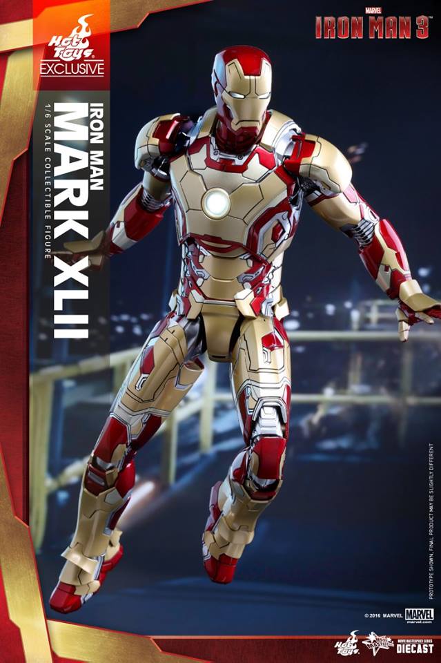Hot Toys: Iron Man 3 – Iron Man Mark XLII (42) 2.0 Version Diecast