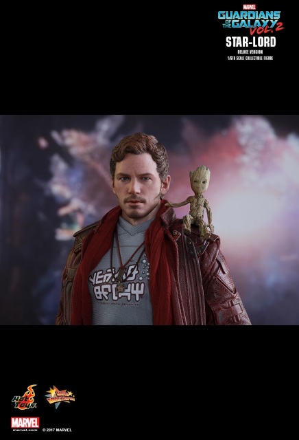 DHL 1/6 HOT TOYS MMS421 GUARDIANS OF THE GALAXY VOL.2 STAR-LORD DELUXE  VERSION